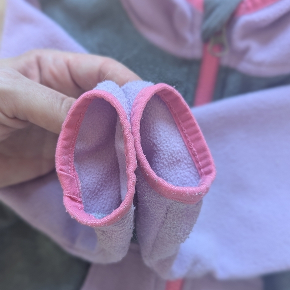 The North Face Baby Glacier Purple and Gray Fleece Full-Zip Hoodie - Size 12-18M - Picture 5 of 7